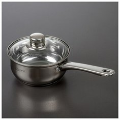 Ковш 1,6 л d=16 см "Гретта" с крышкой, клёп.ручк 1122997 Katun
