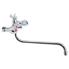 Смеситель для ванны KOMRAD S11-141-K-2, двухвентильный, душевая лейка и шланг, хром 3789675