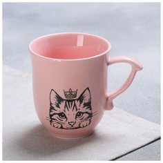 Кружка классический стиль "Кошка", розовая, 250 мл 4437565 Дорого внимание