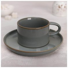 Чайная пара "Пайро" чашка 220 мл, блюдце 5066488 Сима ленд