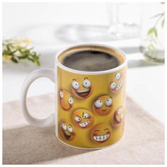 Кружка-хамелеон "Смайлы" 280 мл 5219538 Доляна