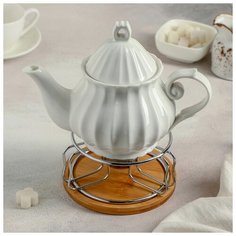 Чайник заварочный с подогревом на металлической подставке "Эстет" 700 мл 2859957 Сима ленд