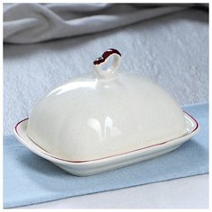 Масленка "Капучино", 15.5 см 4899259 Керамика ручной работы