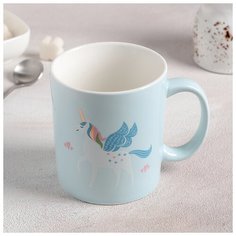 Кружка "Единорог" 420 мл, 12,5х9х10 см, цвет голубой 4105970 Сима ленд