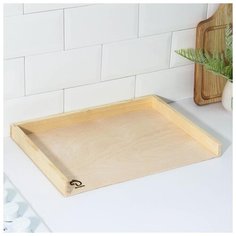 Доска пельменная "Хозяюшка" с бортиком, береза, 40х30х0,4 см 3146524 Доляна