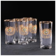 Набор высоких стаканов 230 мл "Магнолия", с отводкой, 6 шт 5300092 АС ДЕКОР