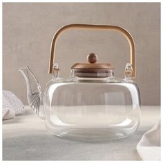 Чайник заварочный с металлическим ситом "Эко" 1500 мл, 21х15х20 см 4622842 Сима ленд