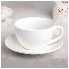 Чайная пара "Бланш" чашка 340 мл 13,3х10,9х6 см, блюдце 16х2 см 4721573 Сима ленд