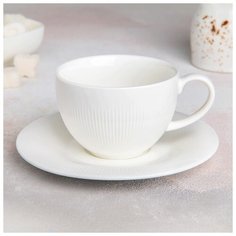 Чайная пара "Паола" чашка 230 мл 12х9х6 см, блюдце 15х1,5 см 4721568 Сима ленд