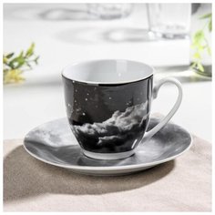 Чайная пара "Вселенная" чашка 200 мл, блюдце 14,5 см 5154724 Доляна