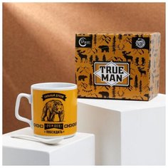 Набор "Рождён побеждать", кружка 350 мл, ложка 4467036 Дорого внимание