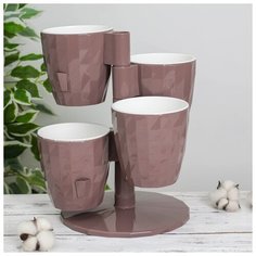 Кашпо "RUBY" Кватро , цвет Мокко 5111261 Сима ленд