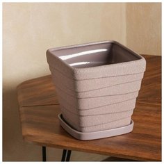 Кашпо "Квадрат" волна, шёлк, аметист, 4,5 л 5469969 Ориана
