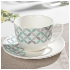 Чайная пара "Мозаика": блюдце 14 см, чашка 240 мл гр. 8, Соната 5424365 Кубаньфарфор