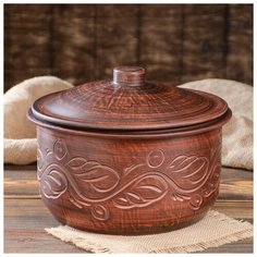 Кастрюля "Великан" 5 л 4643019 Красная глина