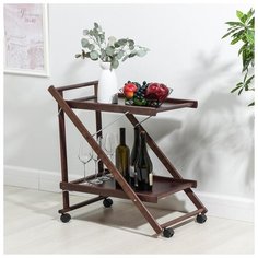 Столик сервировочный R.PHILLIP 75х45х62 см, бук темный 2255985 Anyday