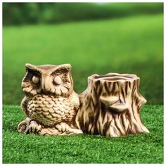 Кашпо "Сова" шамот 1131649 Керамика ручной работы