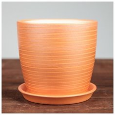 Цветочный горшок "Осень", радуга, лосось, 0.5 л 2926477 Керамика ручной работы