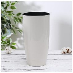 Кашпо со вставкой 2 л "Альфа", цвет белая роза 5374075 Алеана