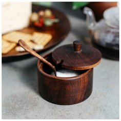 Сахарница из натурального кедра + ложка 4846091 Magistro