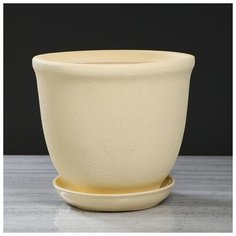 Цветочный горшок "Глория" 14 л, бежевый шёлк (1 сорт) 4983305 Керамика ручной работы