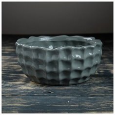 Кашпо-бонсайница керамическое серое 18*18*8 см 3924678 Take It Easy