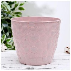 Кашпо "Камни" D260мм 8л, цвет чайная роза 5385553 Idea (М Пластика)