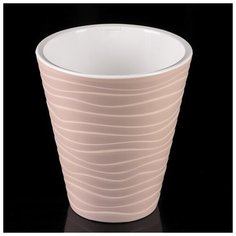 Кашпо со вставкой 5,2 л "Валенсия", цвет жемчужный 4652031 Plast Avenue