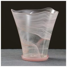 Горшок цветочный с поддоном "Кристина" алебастр, розовый 1,8 л 1428557 Nina Glass