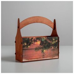 Кашпо флористическое новогоднее "Ветки" 23*9,5*26,5 4546509 Дарите счастье