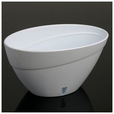 Кашпо с прикорневым поливом 2 л “Calipso”, цвет белый 4874314 Santino