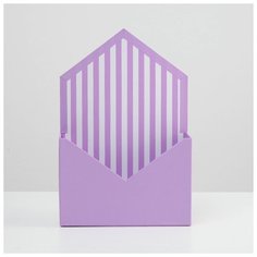 Коробка "Переноска для цветов, Конверт", сиреневый, 20 х 7 х 30 см 4963331 Сима ленд