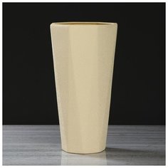 Кашпо "Комета" 8 л, шёлк, бежевый 4911521 Керамика ручной работы