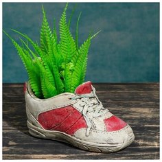 Кашпо фигурное "Кроссовок" красно-белое, 16,4*8*10см 5081626 Take It Easy