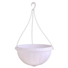 Кашпо подвесное 8 л "Джулия", цвет белый 577780 Alternativa