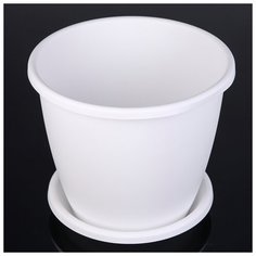 Горшок для цветов с поддоном 11 л "Афина", цвет белый 2947539 Alternativa