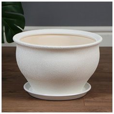Горшок для цветов "Тюльпан" 10 л, белый 5214551 Керамика ручной работы
