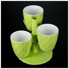 Кашпо многоярусное "Ruby", цвет фисташковый 4534407 Сима ленд