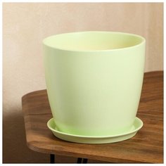 Цветочный горшок "Осень", глянец, фисташка, 5 л 2739083 Керамика ручной работы