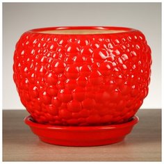 Горшок для цветов "Пузыри" клубника 1,4 л 2795168 Ориана