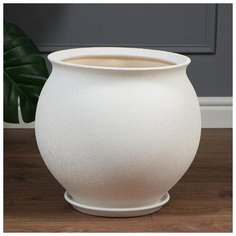 Горшок для цветов "Тюльпан" 24 л, белый 5214556 Керамика ручной работы