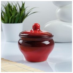 Горшок для запекания "Мечта хозяйки" 0,35л красный 1395373 Борисовская керамика