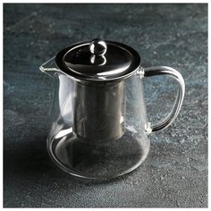 Чайник заварочный с металл ситом "Эгла" 500 мл, 13,5х10х12,5 см 1267976 Сима ленд