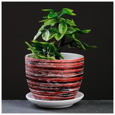 Горшок цветочный ТЕХНО красный 0,6 л 5573203 Сима ленд