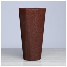 Кашпо "Комета" 8 л, шёлк, коричневые 4911522 Керамика ручной работы