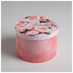 Коробка подарочная круглая «Мечтай», 18 × 13 см 5499844 Дарите счастье