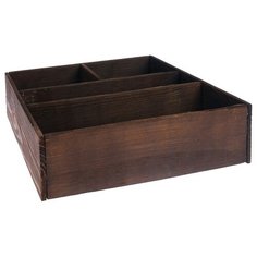 Ящик деревянный 30×34.5×10 см подарочный комодик, брашированный 2966507 Сима ленд