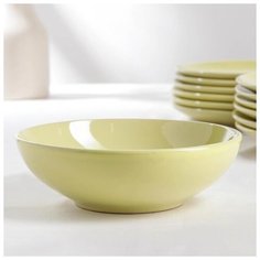 Миска 18 см "Пастель", цвет жёлтый 5046406 Доляна