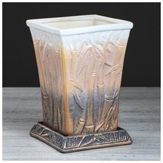 Цветочный горшок 2л "Бамбук", среднее, акрил, 1475894 Керамика ручной работы