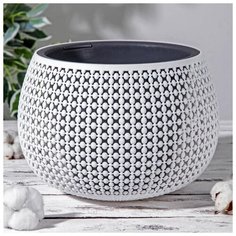 Кашпо со вставкой 4 л "Пирула", цвет белый 5456742 Idea (М Пластика)